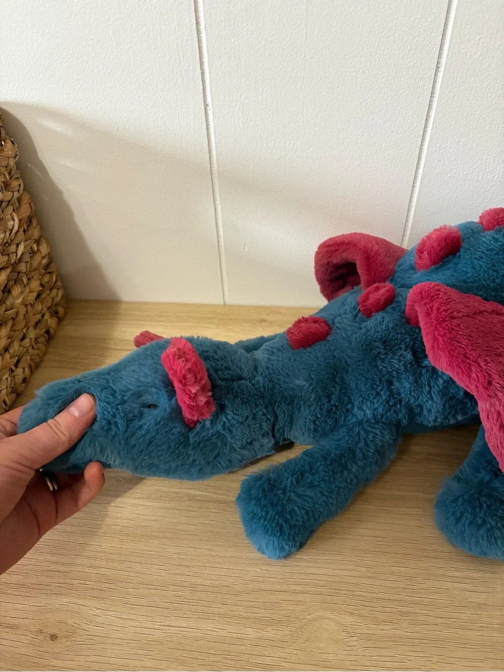 Jellycat Dexter Dragon Plush - Teal and Red
